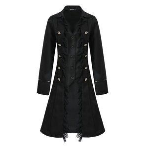NEW - Women's Gothic Steampunk Corset Halloween Coat Victorian Tailcoat Jacket